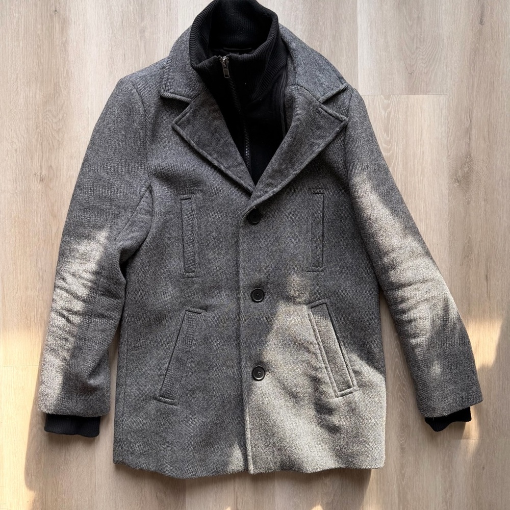 Men's Classic Gray Peacoat